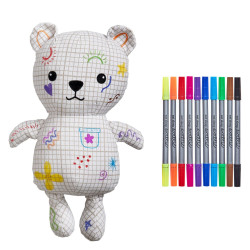 EATSLEEPDOODLE - PELUCHE À COLORIER - OURS - ARTIE