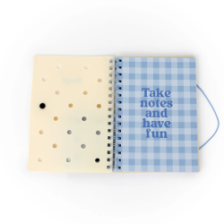 MR WONDERFUL - NOTEBOOK A5 - LAZY BO-BO - AVEC CHARMS - BEIGE