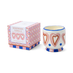 PADDYWAX - BOUGIE PARFUMÉE EN CÉRAMIQUE - A DOPO! HEARTS - ROSEWOOD VANILLA