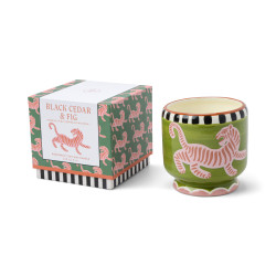 PADDYWAX - BOUGIE PARFUMÉE EN CÉRAMIQUE - A DOPO! TIGER - BLACK CEDAR & FIG