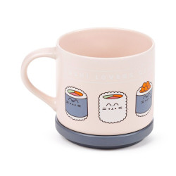 PUSHEEN - ENSEMBLE MUG EN PORCELAINE & DESSOUS DE TASSE - SUSHI