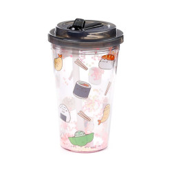 PUSHEEN - GOBELET DOUBLE PAROI AVEC PAILLE - SUSHI CLUB