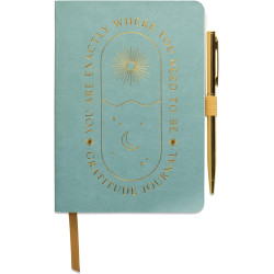DESIGNWORKS INK - JOURNAL DE GRATITUDE AVEC STYLO - YOU ARE EXACTLY WHERE YOU NEED TO BE