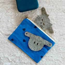 ROSE IN APRIL - PORTE-MONNAIE MARIE - CŒUR GREEK BLUE