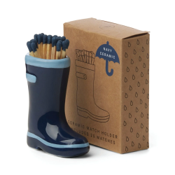 PADDYWAX - PORTE-ALLUMETTES EN CÉRAMIQUE - WELLINGTON BOOT MATCHES - BLEU