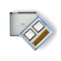 HERE’S HOW - SET DE 2 GLAÇONS EN ACIER INOXYDABLE - JUPITER - ARGENT