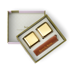 HERE’S HOW - SET DE 2 GLAÇONS EN ACIER INOXYDABLE - JUPITER - OR