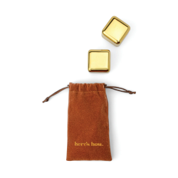 HERE’S HOW - SET DE 2 GLAÇONS EN ACIER INOXYDABLE - JUPITER - OR