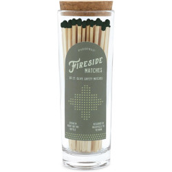 PADDYWAX - ALLUMETTES DE SÉCURITÉ EN FLACON VERRE - FIRESIDE - GREEN