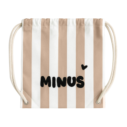 ZAKUW - SAC À CORDONS - RAYURE ROSE