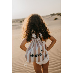 ZAKUW - SAC À CORDONS - RAYURE ROSE