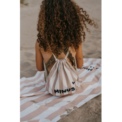 ZAKUW - SAC À CORDONS - RAYURE ROSE