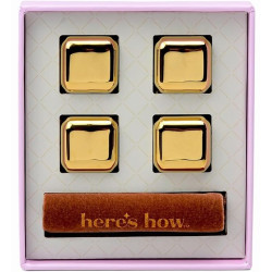 HERE’S HOW - SET DE 4 GLAÇONS EN ACIER INOXYDABLE - OR