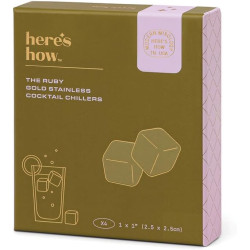 HERE’S HOW - SET DE 4 GLAÇONS EN ACIER INOXYDABLE - OR