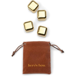 HERE’S HOW - SET DE 4 GLAÇONS EN ACIER INOXYDABLE - OR