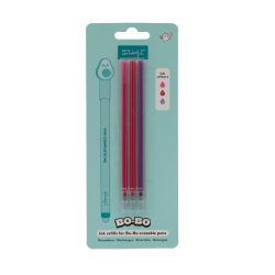 MR WONDERFUL - LOT DE 3 RECHARGES D’ENCRE - STYLOS EFFAÇABLES BO-BO