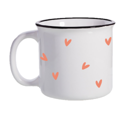 TIMBALE CÉRMIQUE - COEURS CORAIL