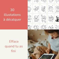 KIDYWOLF - TABLETTE À DESSIN KIDYDRAW MINI - KAWAII