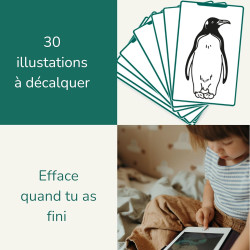 KIDYWOLF - TABLETTE À DESSIN KIDYDRAW MINI - ANIMALS AROUND THE WORLD