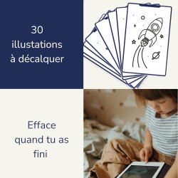 KIDYWOLF - TABLETTE À DESSIN KIDYDRAW MINI - GALAXY