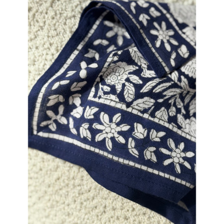 Byzantine petit foulard ANTIOCHE Bleu vue alternative block print