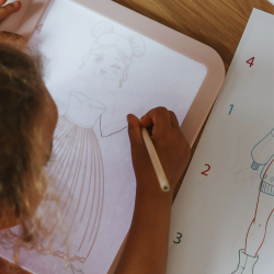 KIDYWOLF - KIDYDRAW PRO ROSE - TABLETTE LUMINEUSE BIFACE A DESSIN ENFANT USB-C