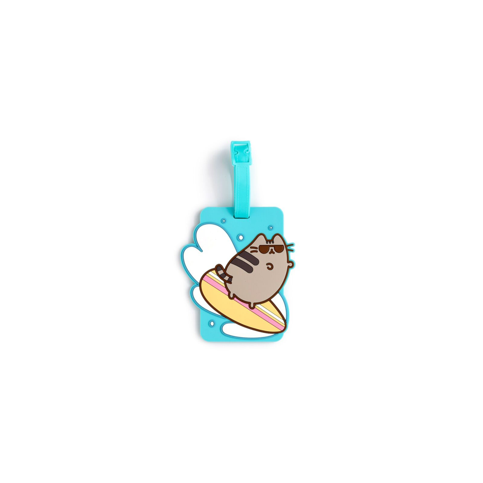 Étiquette à bagage Pusheen le chat surfeur en PVC souple Puckator