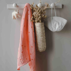ROSE IN APRIL - LANGE/FOULARD BIANCA - COEUR FLAMINGO