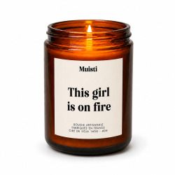 MUISTI - BOUGIE PARFUMÉE "THIS GIRL IS ON FIRE" – MUSC BLANC – CIRE DE SOJA MADE IN FRANCE