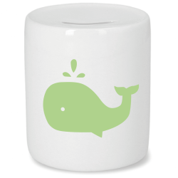 TIRELIRE CÉRAMIQUE - BALEINE VERTE