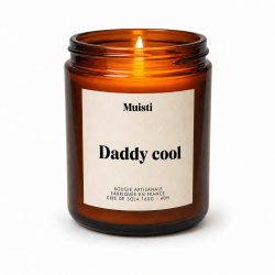 MUISTI - BOUGIE PARFUMÉE "DADDY COOL" – MUSC BLANC – CIRE DE SOJA MADE IN FRANCE