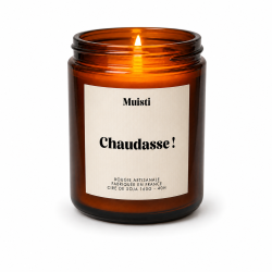 MUISTI - BOUGIE PARFUMÉE "CHAUDASSE" – MUSC BLANC – CIRE DE SOJA MADE IN FRANCE