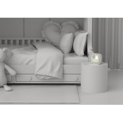 BILLY CLOCK BY MOB - REVEIL & VEILLEUSE LAPIN POUR ENFANTS - GRIS