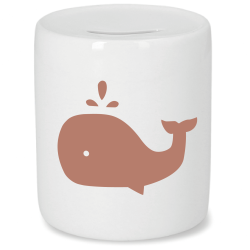 TIRELIRE CÉRAMIQUE - BALEINE TAUPE